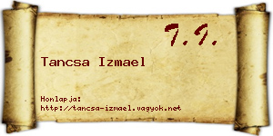 Tancsa Izmael névjegykártya